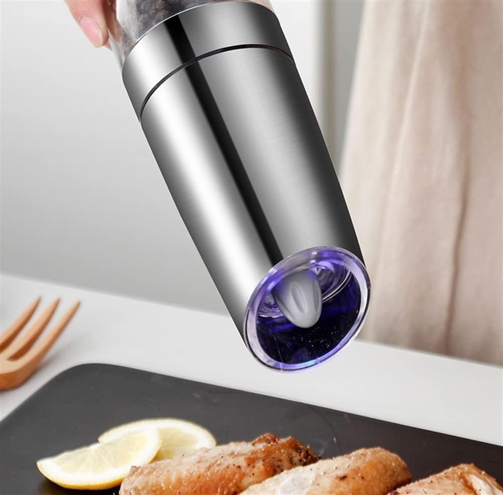 Elegant Salt Pepper Grinder Set with LED Light