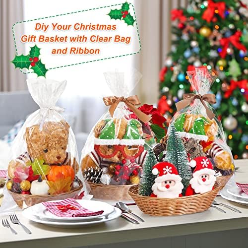 36 Piece Plastic Wicker Bread Serving Basket Set