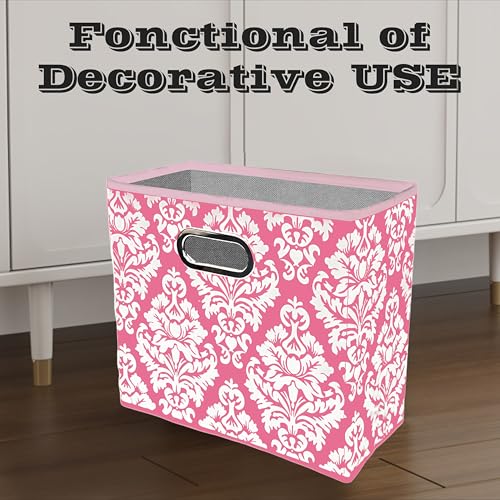 Fabric Waste Basket with Handle Waterproof and Retractable Design