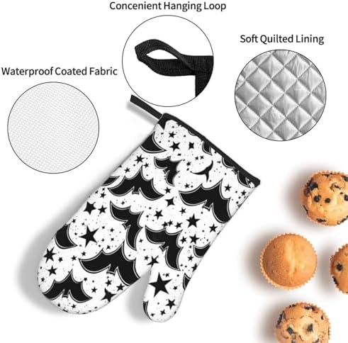 Beubebim Bat Print Oven Mitts Set of 3