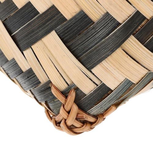 MAGICLULU 8 Inch Bamboo Wicker Trash Can Boho Decor