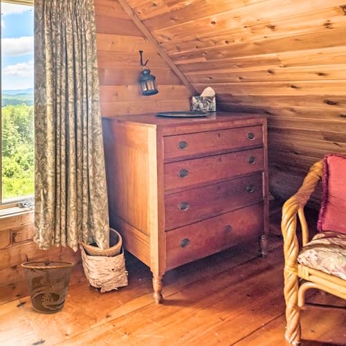 Rustic Brown Mesh Wastebasket with Mountain Bear Design