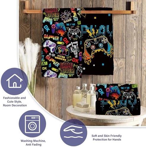 Gamer Towel Set 18x26 Inch for Kitchen and Bathroom