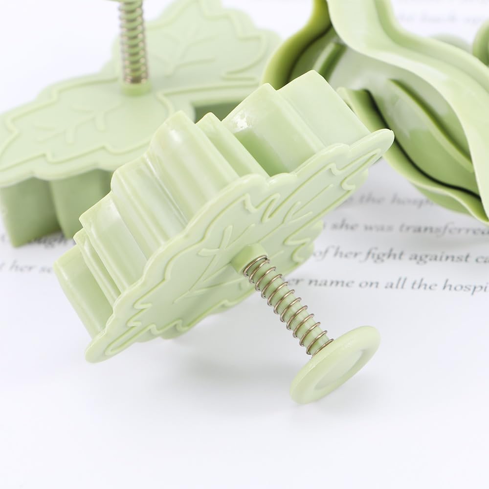 4Pcs Leaf Plunger Fondant Cutters for Baking and Decor