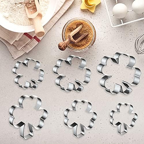 St Patricks Day Cookie Cutter Set 6 Pcs Metal Shamrock