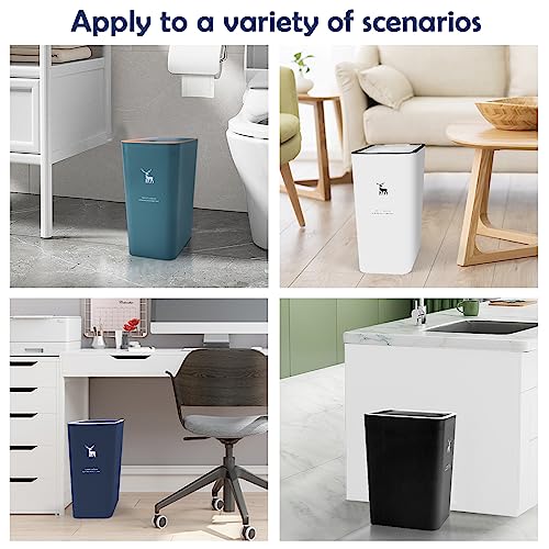 XPIY 2 Pack 4 Gallon Kitchen Trash Cans with Press Top Lid