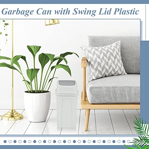 Sumind 2 Pcs Bathroom Trash Can with Swing Lid 1