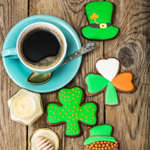 St Patricks Day Shamrock Cookie Cutters 4 Pack Stainless Steel