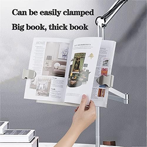 Yuidaaavzz Floor Bookstand with Lamp Foldable Reading Stand