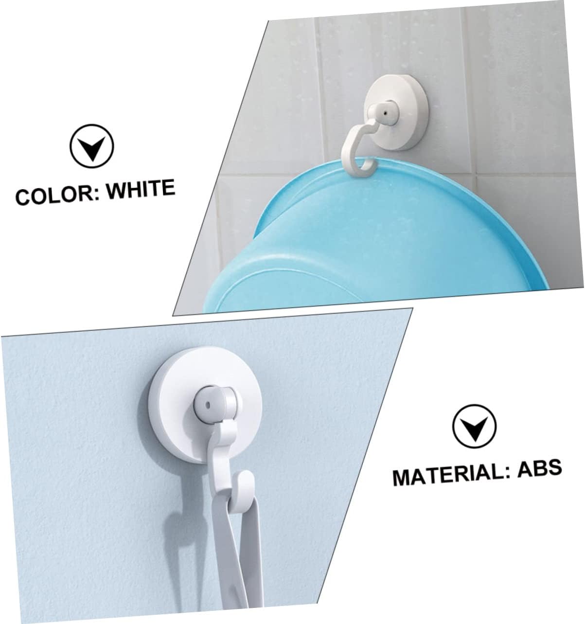 Healifty 3Pcs Self Adhesive Wall Hooks for Bathroom and Kitchen 1