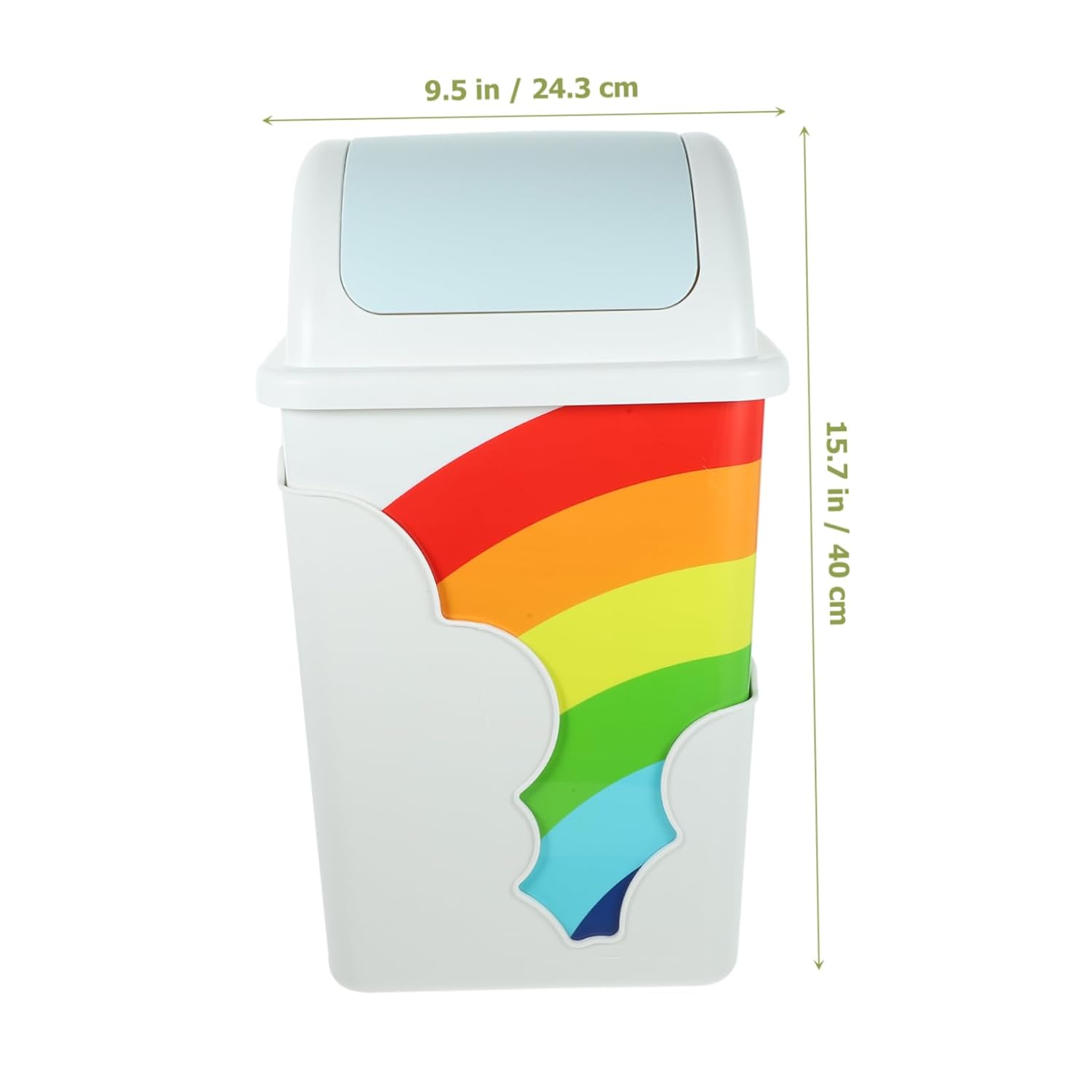 BUGUUYO Touchless Rainbow Swing-top Trash Can