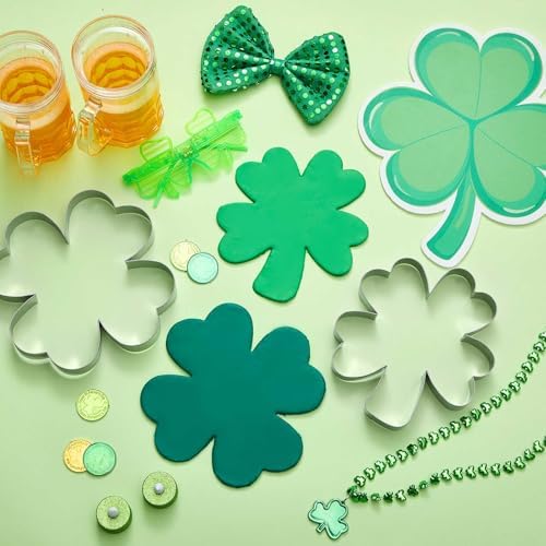 Teenyyou 2 Pcs Extra Large St Patricks Day Cookie Cutters
