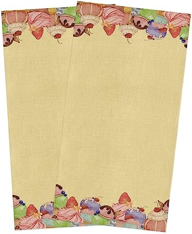 Strawberry Cherry Chocolate Dish Towels Set of 2 18x28 Inches