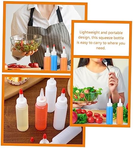 MAGICLULU 15pcs Mini Condiment Squeeze Bottles 2oz Set