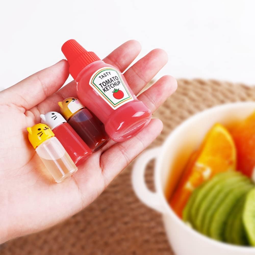 TopHomer Mini Condiment Squeeze Bottles Set