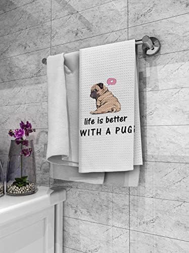 Dibor Funny Pug Dog Dish Towel Set