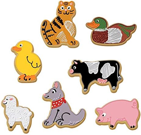 Fox Run Set Cookie Cutters 7-Piece Farm Animals Silver 1