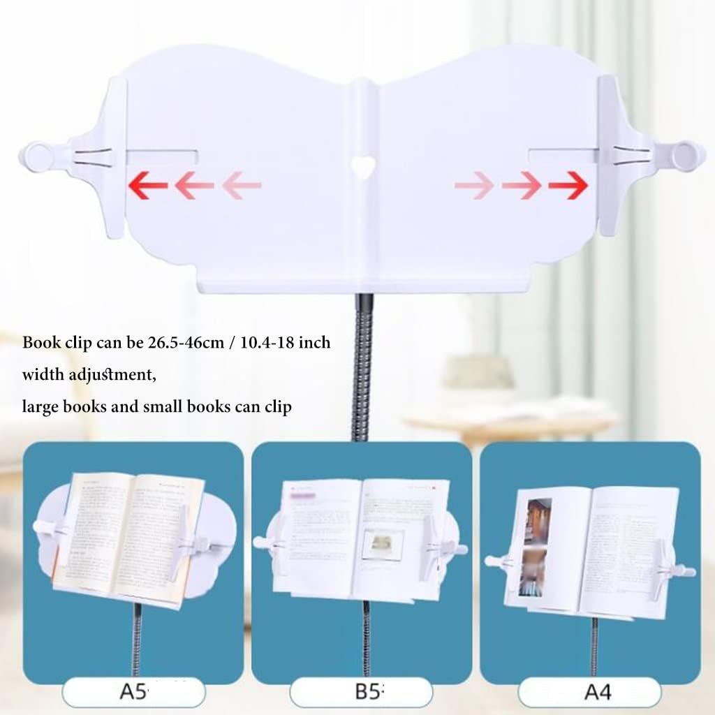 Adjustable Height Book Stand for Kitchen Office and Bed Use
