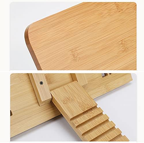 Adjustable Book Stand with Page Clips and Tray for Kitchen and Home