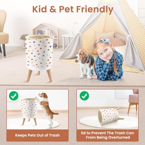 Small Dog Proof Trash Can with Lid 18 Gallon
