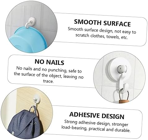 3pcs Home Hooks Removable Wall Hooks for Towels and Kitchen Items