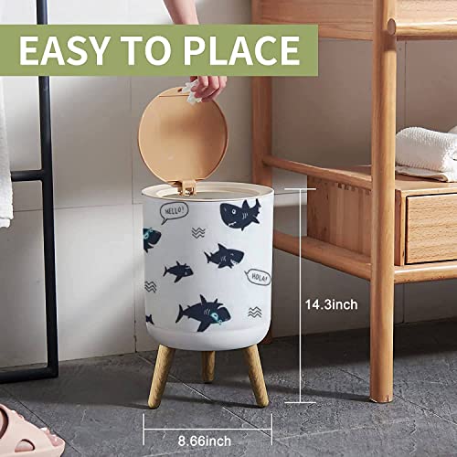 Small Trash Can with Cute Shark Design 867x143inch
