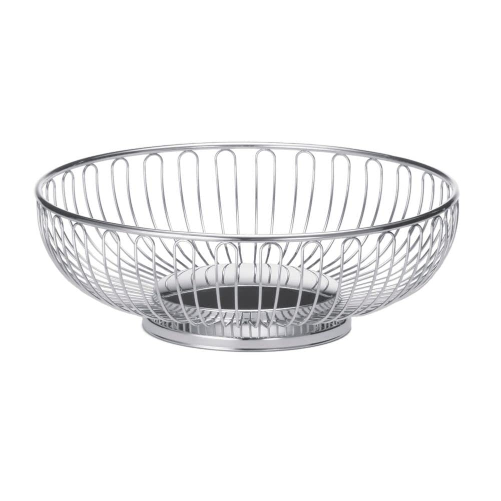 Tablecraft 9 58 Round Bread Basket - Silver 1