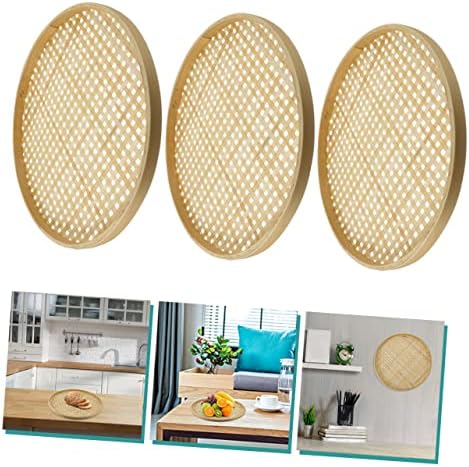 BEBEMOKO Bamboo Sieve Colander Storage Basket