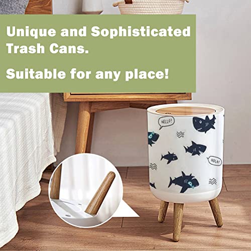 Small Trash Can with Cute Shark Design 867x143inch