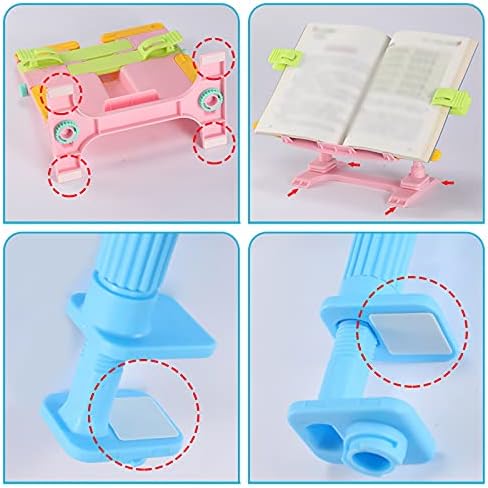 Yuidaaavzz Adjustable Book Stand for Reading and Writing