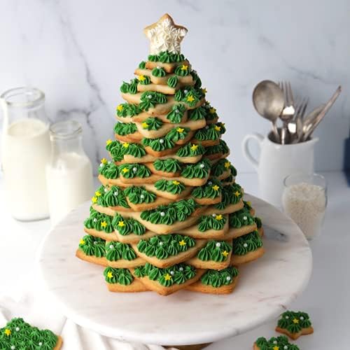 KAISHANE 10pc 3D Star Cookie Cutter Set for Christmas Tree Gift Baking