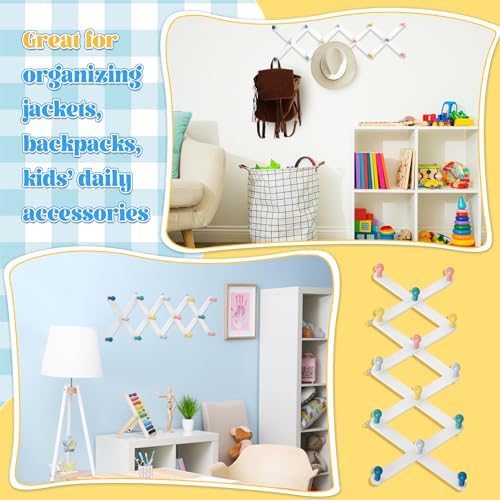 Suzile Expandable Wooden Coat Rack for Kids 1