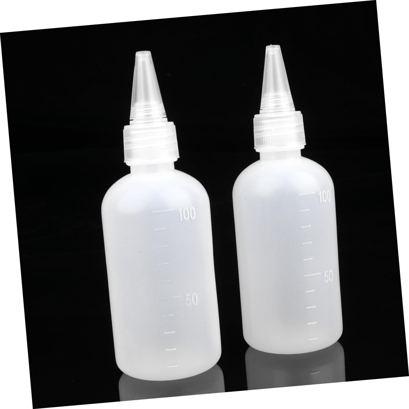 CANIGHT 2 Sets Lightweight 100ml Squeeze Bottles with Leakproof Design and Funnel