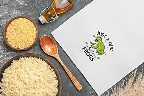 Cute Green Frog Kitchen Towels 24x16 for Home Kitchen Use