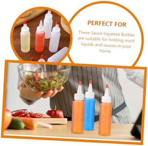 MAGICLULU 15pcs Mini Condiment Squeeze Bottles 2oz Set