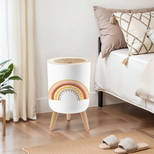 Scandinavian Rainbow Trash Can 18 Gallon Dog Proof with Lid