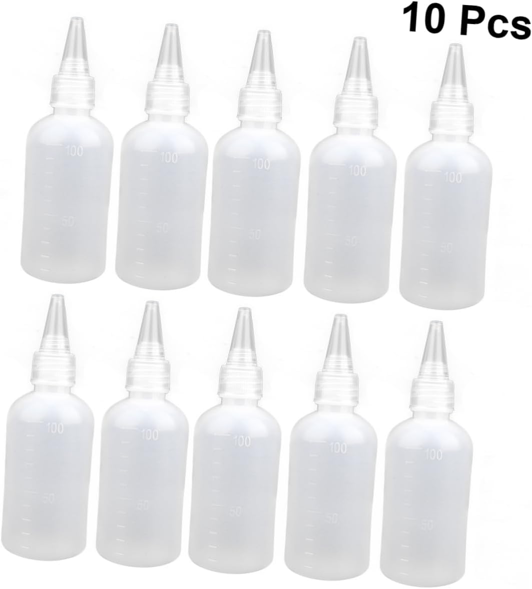 VINTORKY 20 Pcs Refillable White Condiment Squeeze Bottles