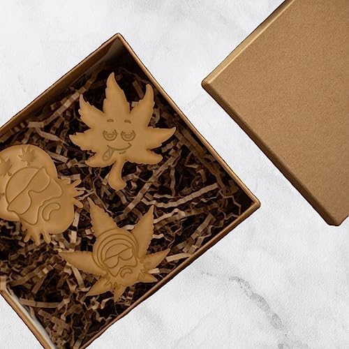 Moose Goods Marijuana Cookie Cutters Set Of 3 Hemp Weed Shaped