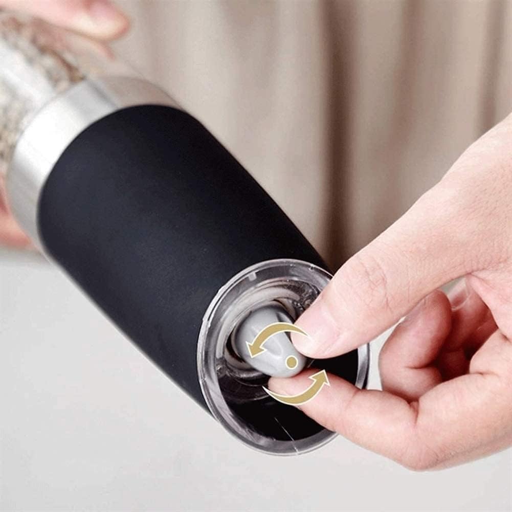 Elegant Salt Pepper Grinder Set with LED Light