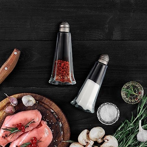 Bokon 24-Pack Tower Glass Salt Pepper Shakers