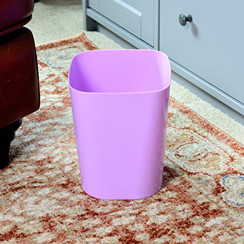 Youngever 2 Pack Square Trash Can 15 Gallon Purple