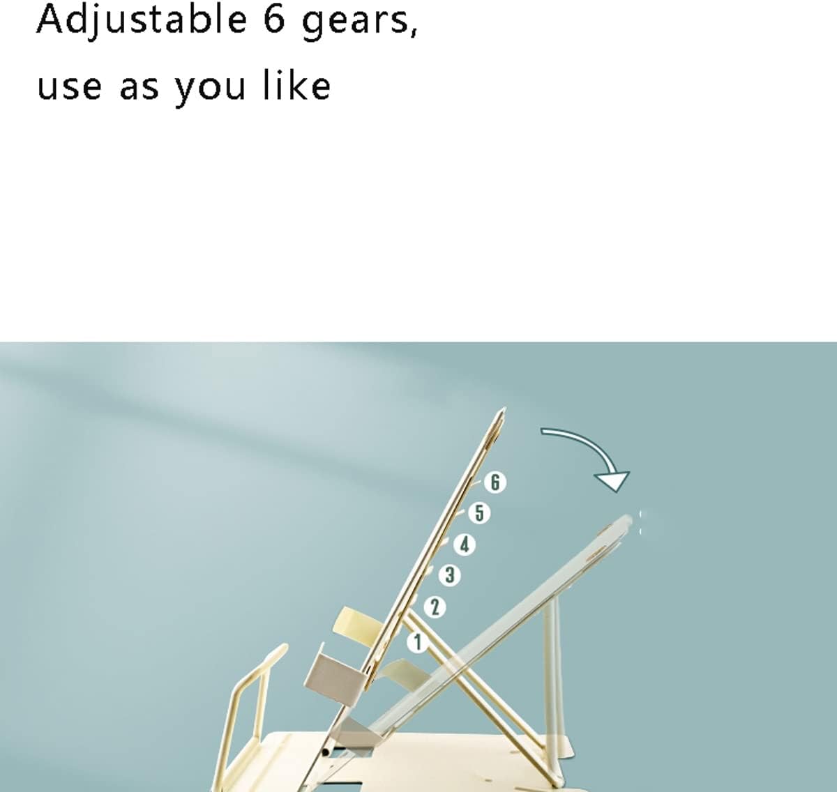 Yuidaaavzz Adjustable Cookbook Stand 1