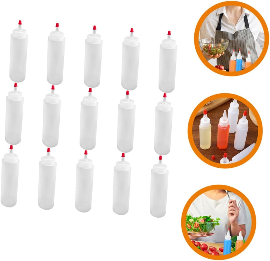 Garneck 2oz Condiment Squeeze Bottles Set of 15