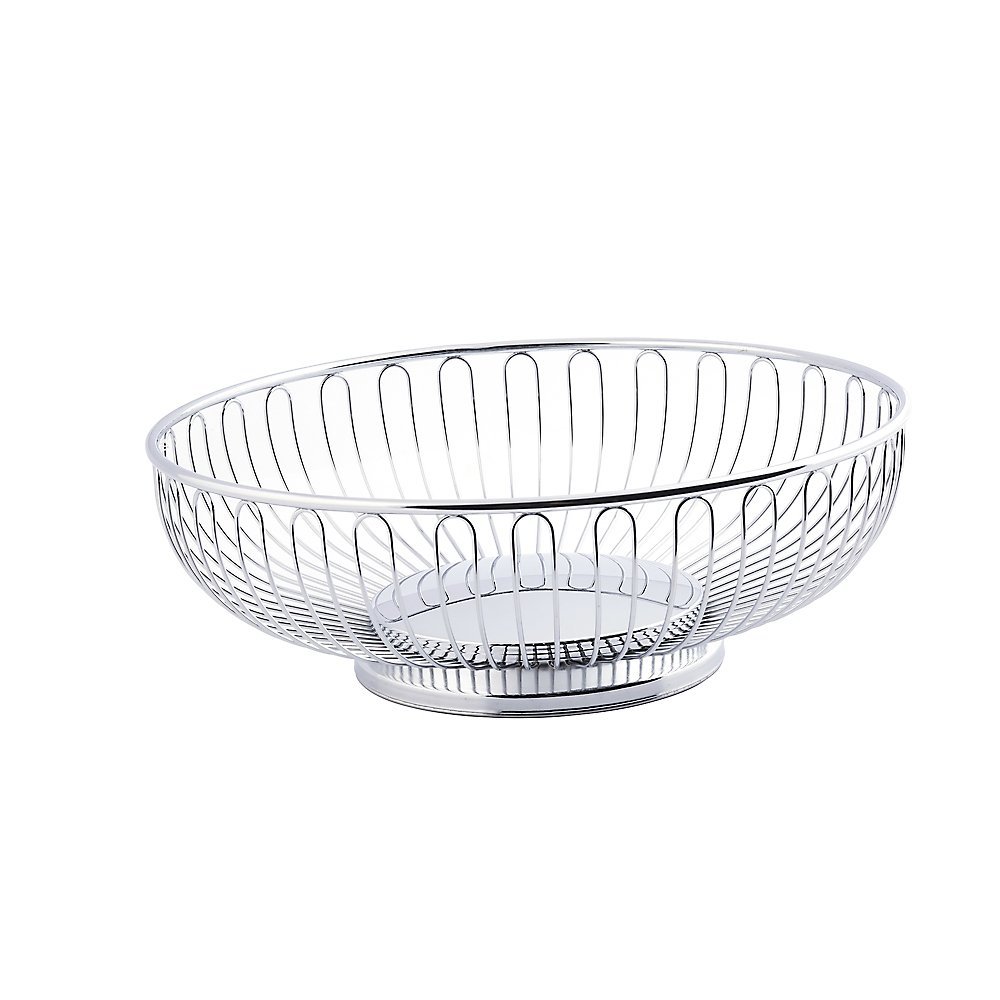 Tablecraft 9 58 Round Bread Basket - Silver 1