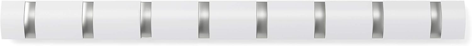 Umbra Flip Wall-Mounted Coat Rack Rail with 8 Hooks