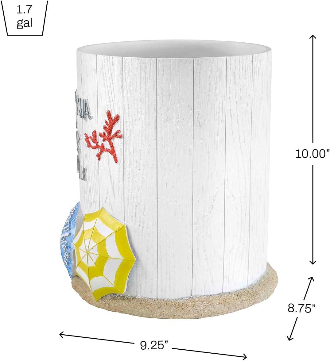 Avanti Linens Beach Mode Wastebasket