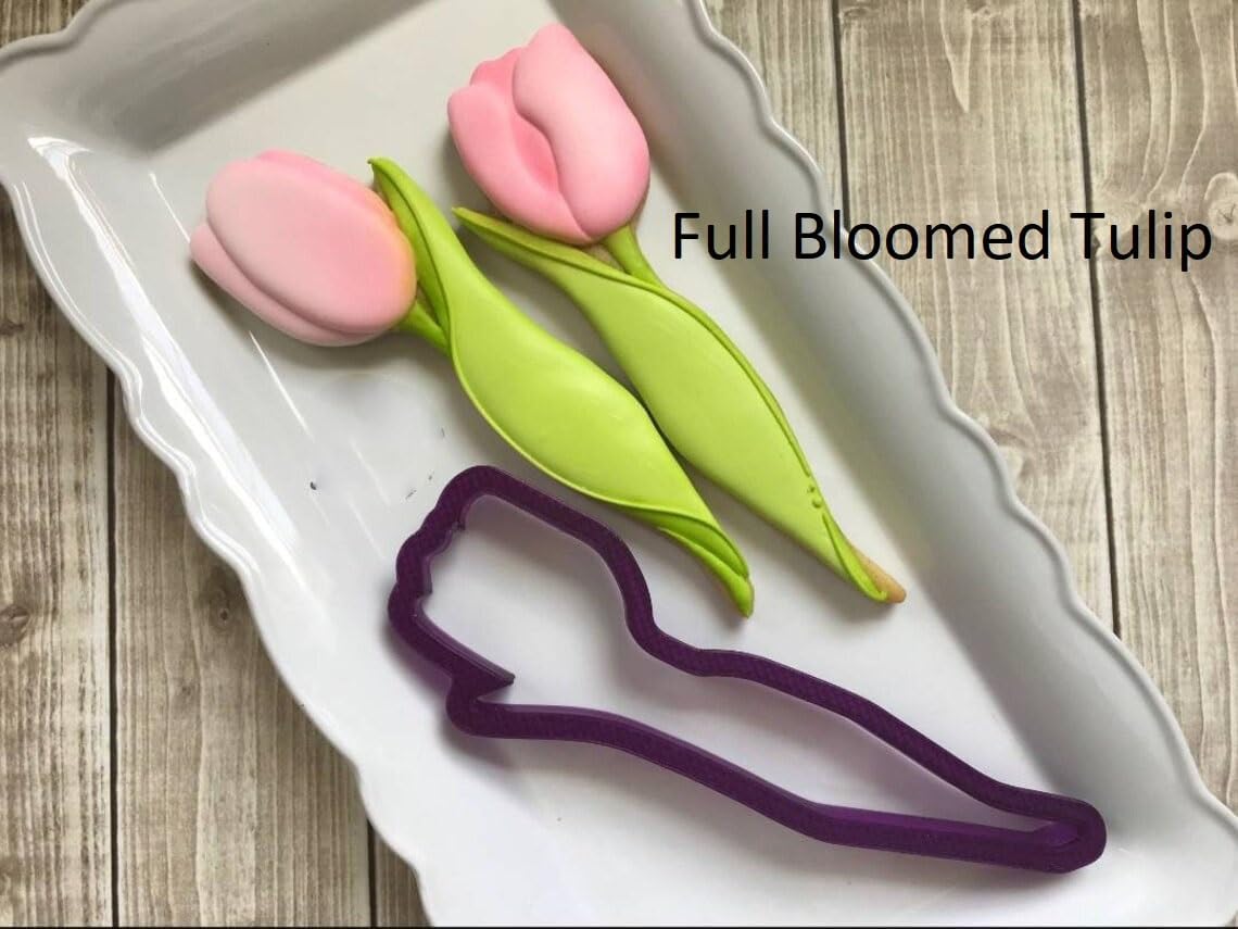 Cute Floured Canvas Tulip Bouquet Cookie Cutter