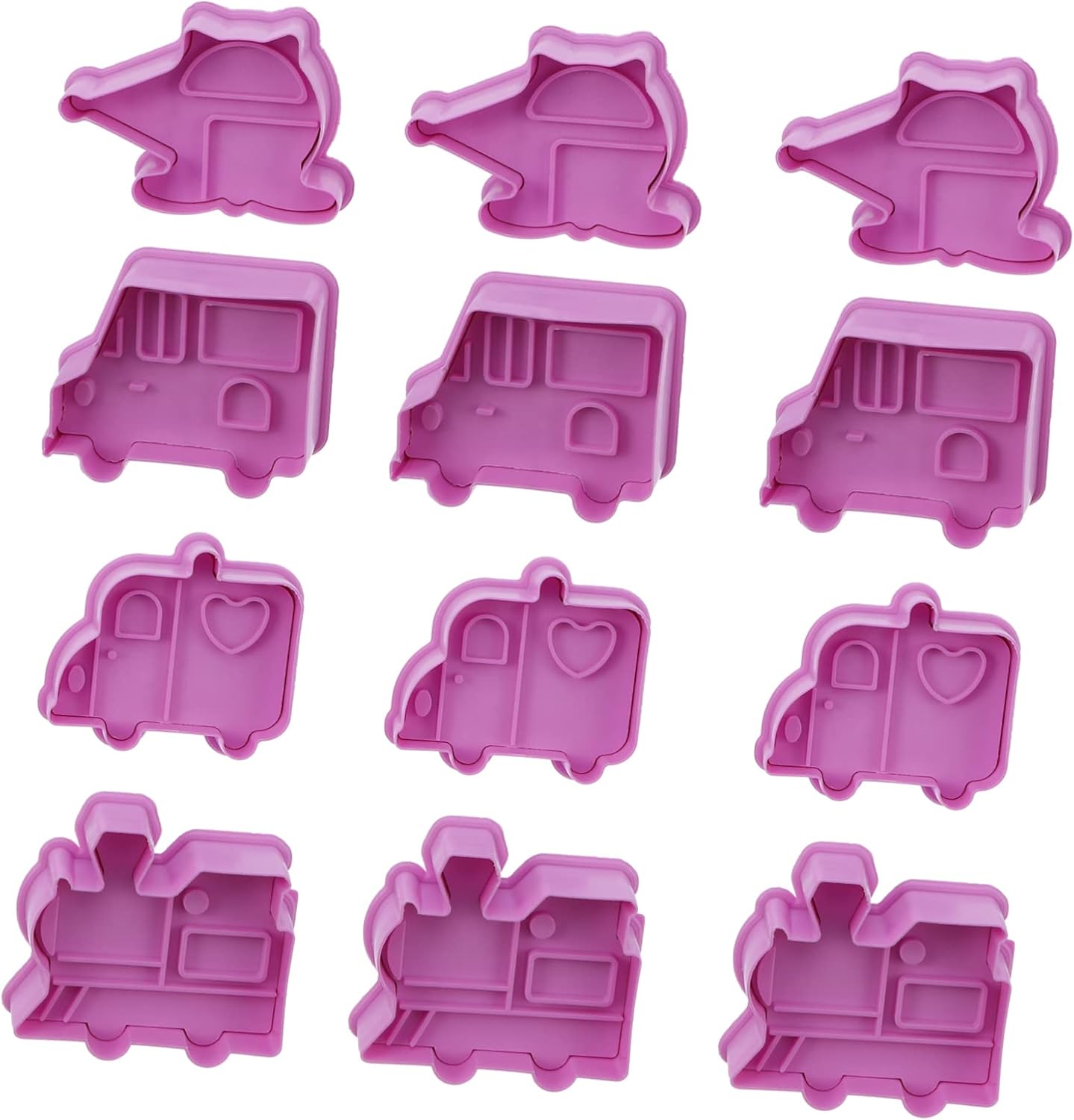 Hemoton 12pcs Car Biscuit Baking Mold Set