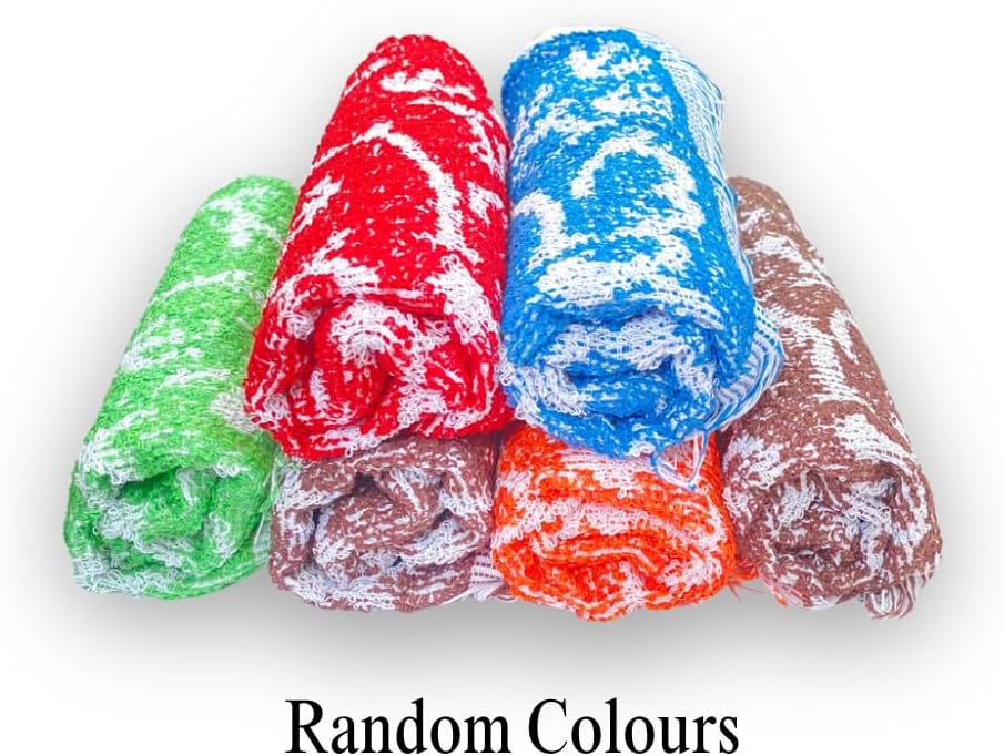 6 Piece Multi-Color Cotton Dish Towel Set