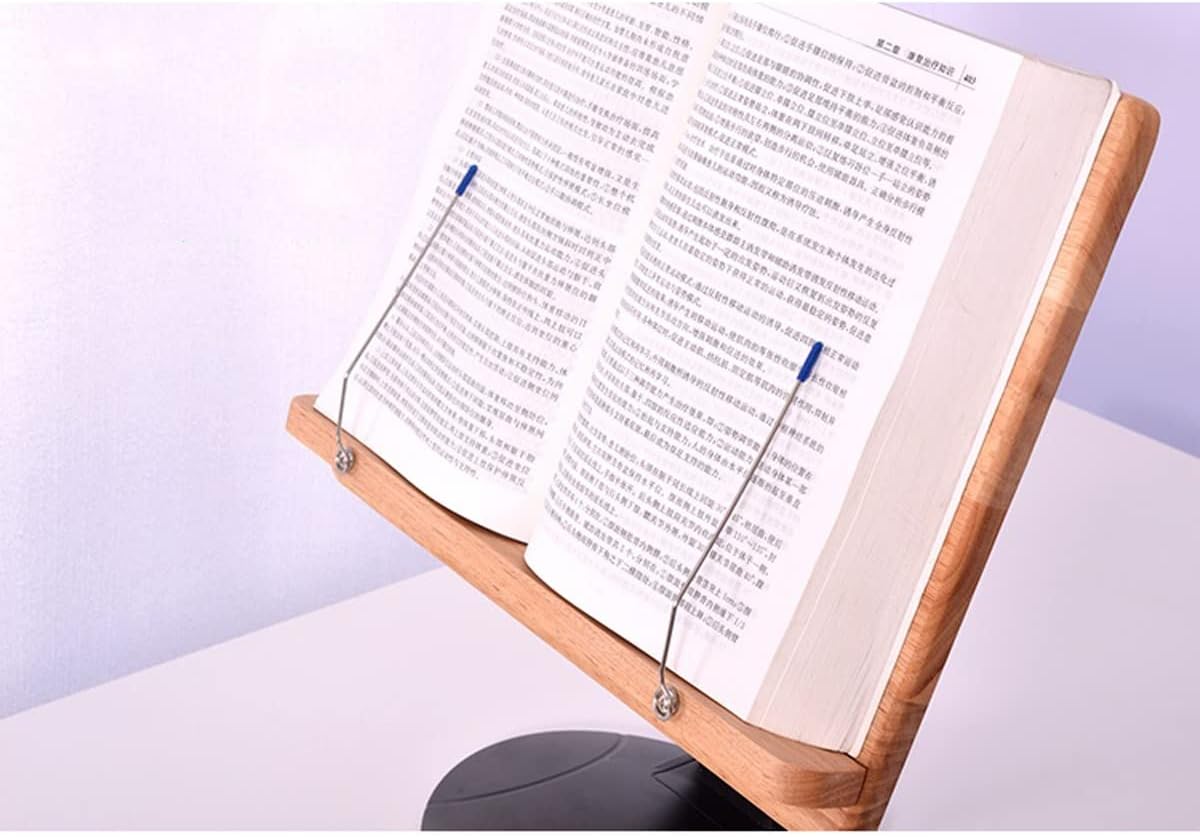 Yuidaaavzz Cookbook Stand Adjustable Portable Book Holder